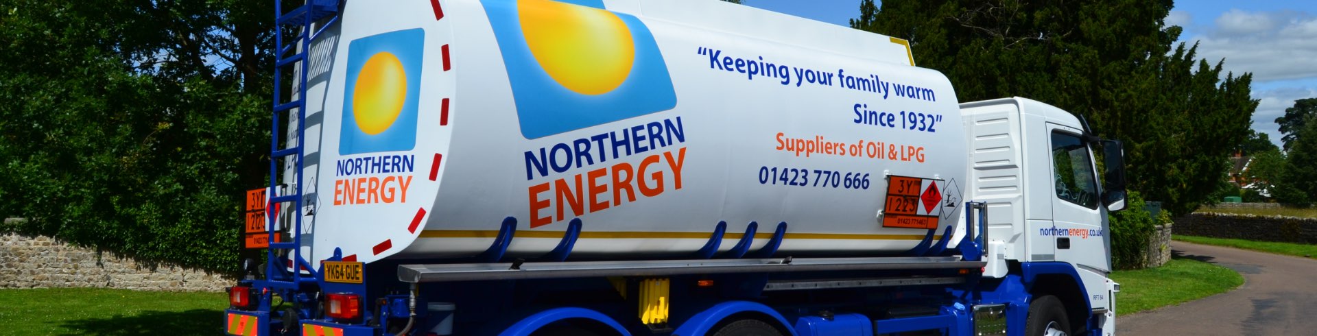 northern energy truck on a road