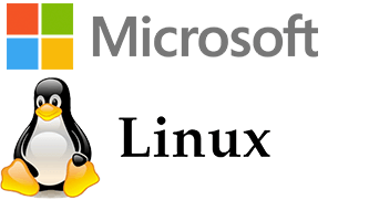 microsoft / linux logos